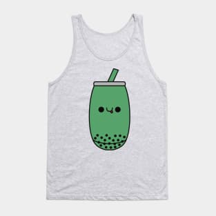 Cute Matcha Bubble Tea - Kawaii Boba Tea Tank Top